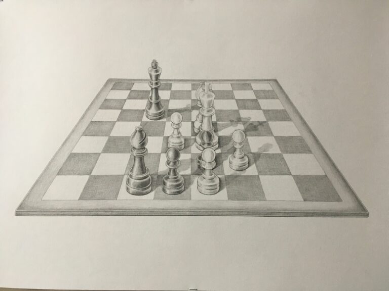 jak nakreslit šachovnici